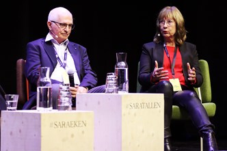 Bo Normark från InnoEnergy och Eva Kvist Östgren från ABB E-mobility deltar i paneldiskussioner under ENergy Confusion